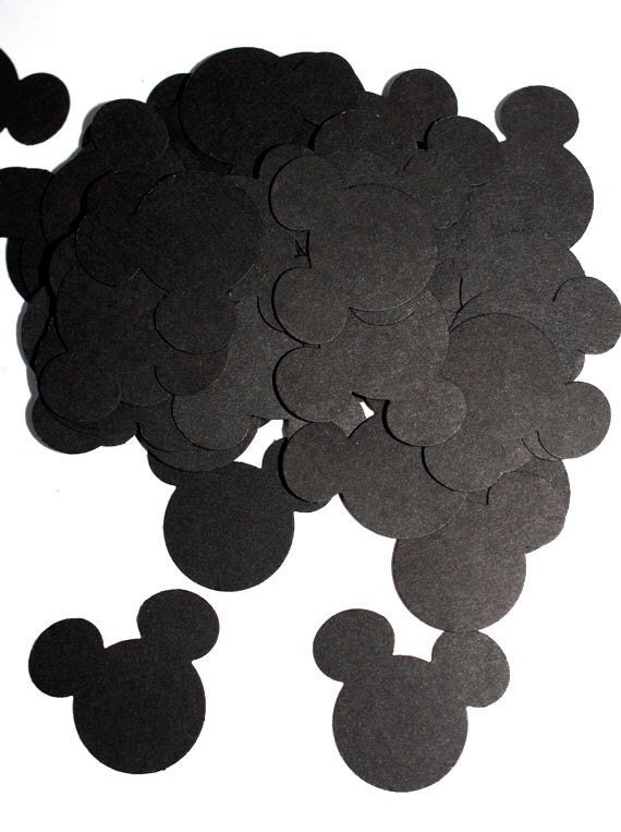 100 Mickey Mouse Confetti Mickey Mouse Birthday Party Supplies Baby Shower First Birthday Boy Girl Paper Cut Out Mickey Ears