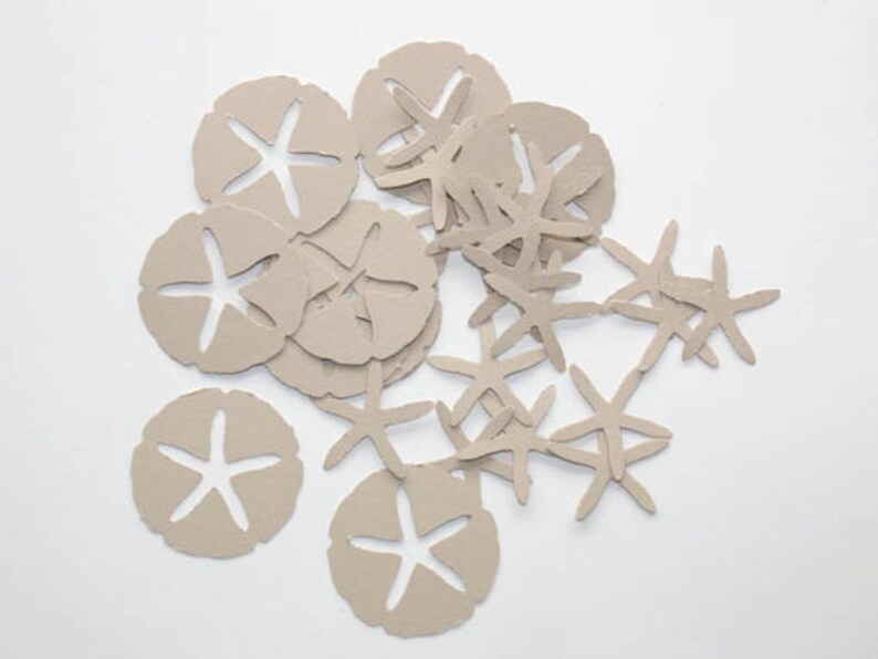 200 Beach Confetti Beach Party Bridal Shower Sea Shell Confetti Beach Theme Wedding Decor Sand Dollar Confetti and Star Fish Confetti