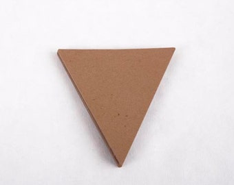 25 Kraft Triangle Die Cut Paper Shape, Triangle Cut Outs for Party Decorations, Banners, Bulletin Boards, Crafts, Journals, Zelda Themed