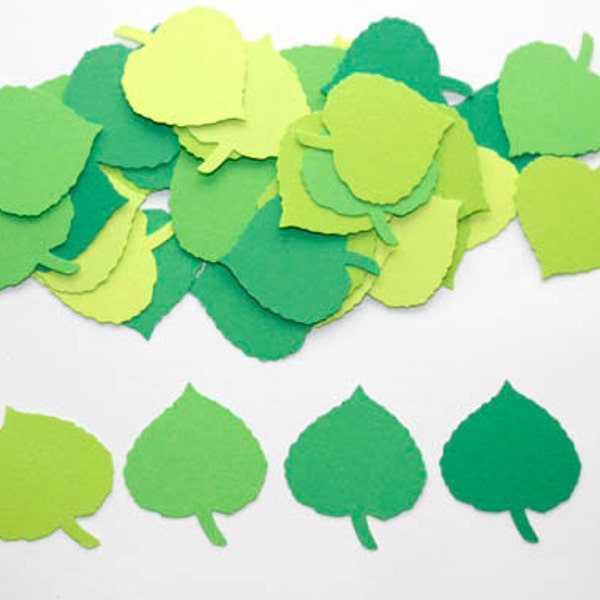 100 Green Leaf Confetti, Paper Leaves Cut outs Party Decoarations, Spring Party Supplies, Wedding Leaf Cut Outs, Garden party, Safari Party