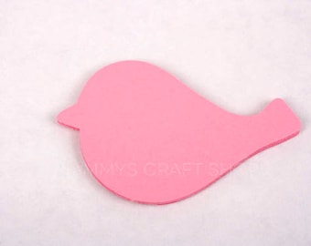 25 Pink Bird Tags, Die Cut Birds, Baby Girl Bird Shower, Bird Theme Wedding, DIY Paper Bird Mobile, Bird Decorations, DIY Bird Garland