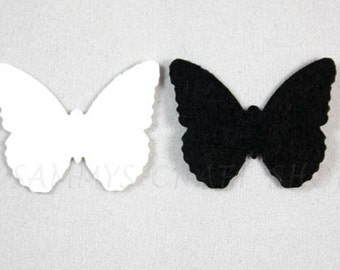 100 Black and White Butterfly Confetti, Die Cut Confetti, Birthday Party, Wedding Decor, Baby Shower, Confetti, Embellishments, Paper Punch