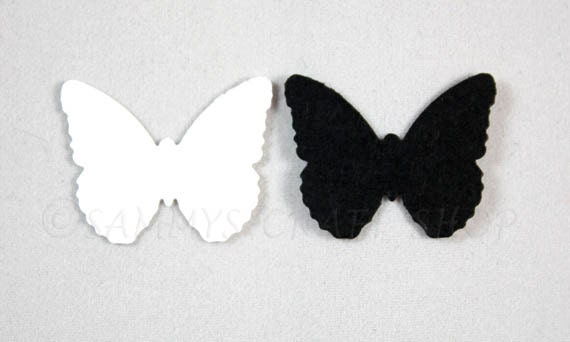 wedding confetti 100 decorative butterflies BLACK for cardmaking display