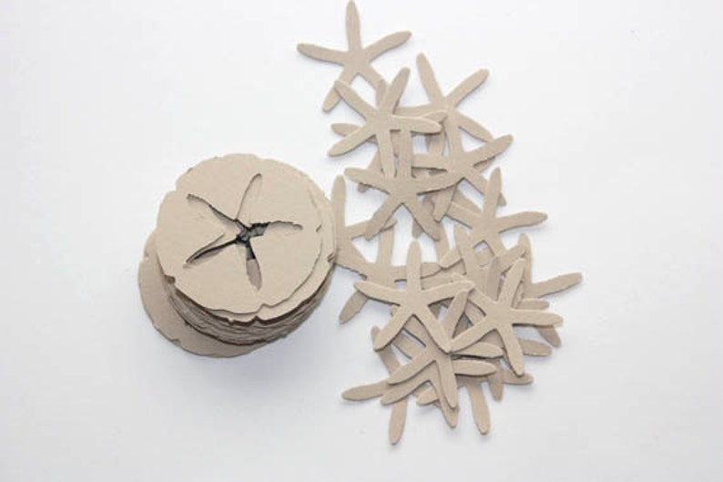 200 Beach Confetti Beach Party Bridal Shower Sea Shell Confetti Beach Theme Wedding Decor Sand Dollar Confetti and Star Fish Confetti