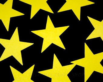 25 Yellow Star Die Cuts, Star Confetti, Twinkle Twinkle Little Star Baby Shower Birthday Party, Paper Stars, Galaxy Outer Space Theme