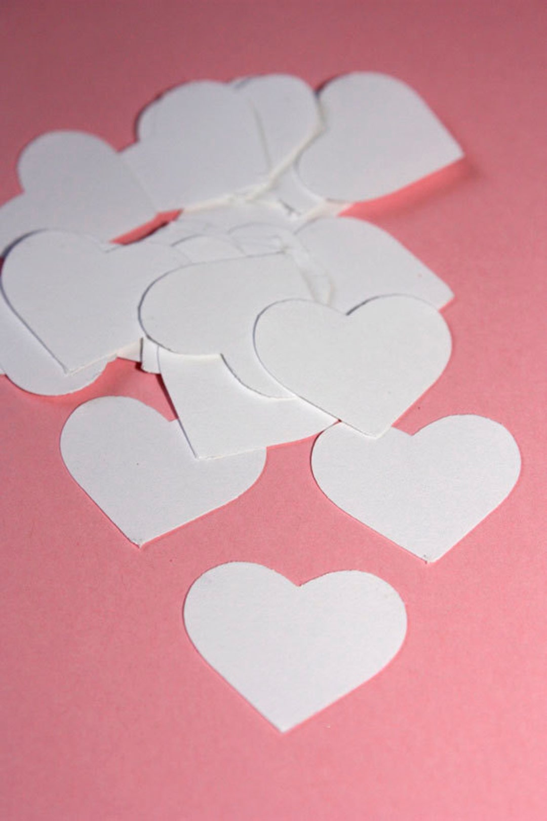 100 White Heart Confetti, Wedding Confetti Heart Decorations, Confetti