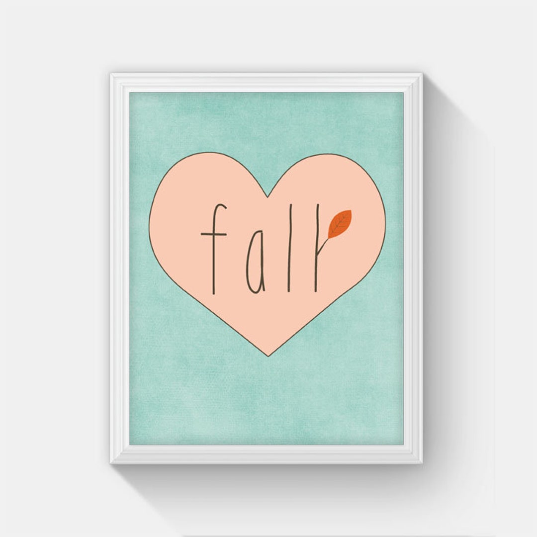 Fall Rustic Heart Fall Heart Decor, Printable Rustic Fall Love Decor, Autumn Wall Art ...