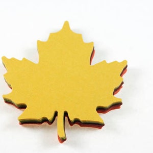 25 Autumn Leaf Die Cuts, Paper Maple Leaves, Thanksgiving Leaves Table Decor, Leaf Gift Tags image 6