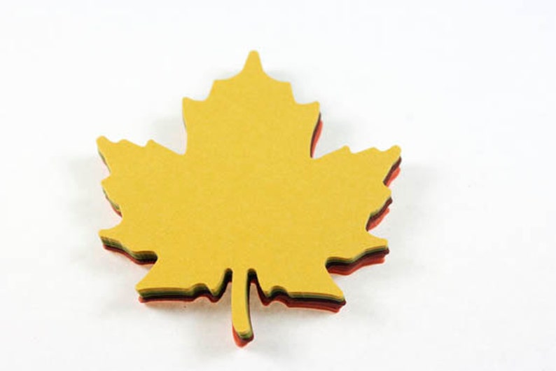 25 Autumn Leaf Die Cuts, Paper Maple Leaves, Thanksgiving Leaves Table Decor, Leaf Gift Tags image 6