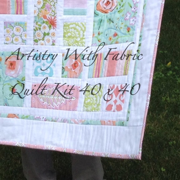 QUILT KIT--Last one!  Best Selling Warm Meadow--Cottage Chic--40x40