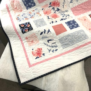Quilt Kit—Restocked—Pretty Pink Peonies—40x40