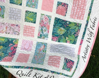 Last one!  Quilt Kit Adelaide Grove 40x40 Ready to SHip