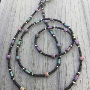 Black and rainbow matte glass eyeglass keeper