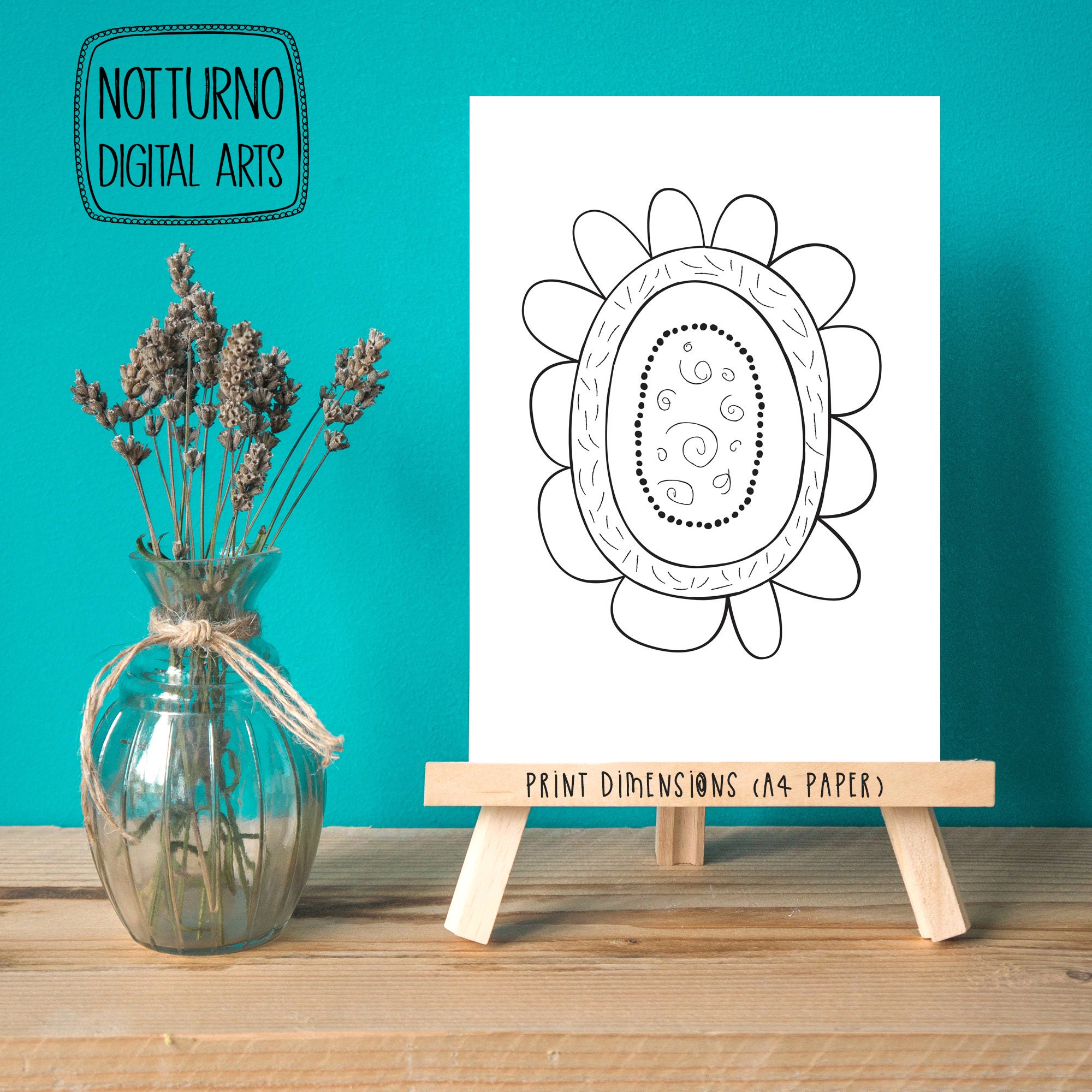 Doodle flowers svg eps png and jpeg format. Set of 12. | Etsy