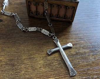 Hand-Engraved Cross Necklace