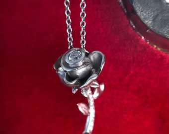 Sterling Rose Necklace