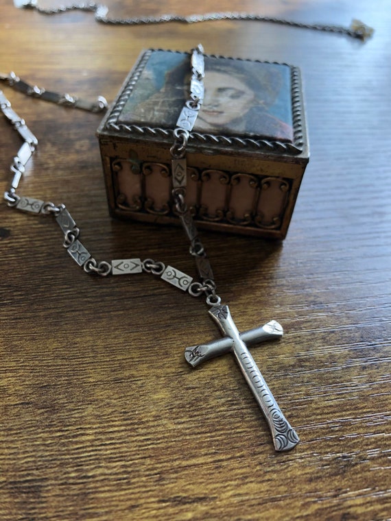 Hand-Engraved Cross Necklace