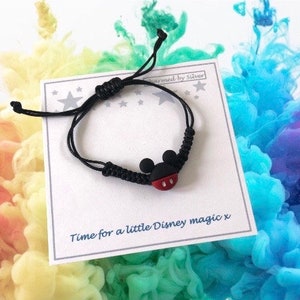 Disney Micky Maus Thema gewebt Armband mit Nachricht
