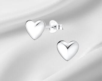 Orecchini a forma di cuore in argento sterling o placcati in oro