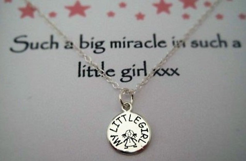 Sterling Silver Little Girl Charm Necklace a Perfect Gift for a New Mum