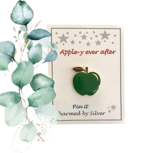 Gorgeous green Apple Enamel Pin Badge - Apple-y ever after