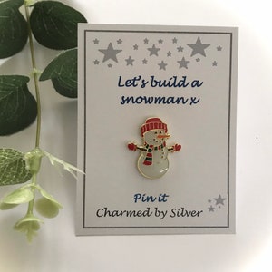 Badge bonhomme de neige en émail - fabriquons un bonhomme de neige