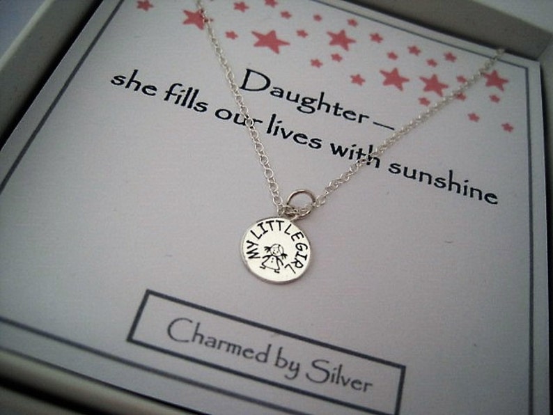 Sterling Silver Little Girl Charm Necklace a Perfect Gift for a New Mum