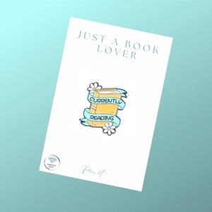 Book Enamel Pin Badge - Just a book lover