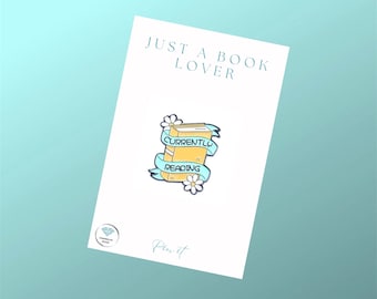 Badge en émail pour livre - Just a book lover