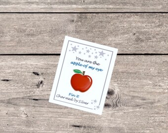 Gorgeous Red or Green Apple Enamel Pin Badge - You are the apple of my eye