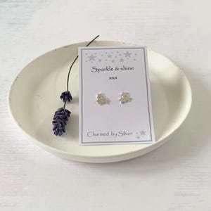 Sterling Silver Star Cluster Stud Earrings
