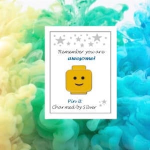 Brick Brik Enamel Pin Badge - Remember you are awesome!