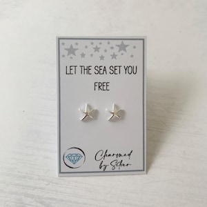 Sterling Silver Starfish Stud Earrings - Let the Sea Set You Free