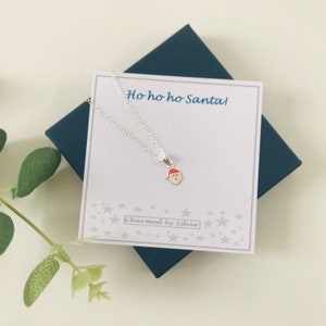 Sterling Silver Santa Necklace - Ho ho ho