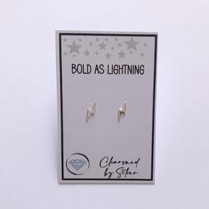 Sterling Silver Lightning Bold Stud Earrings - Bold as lightning