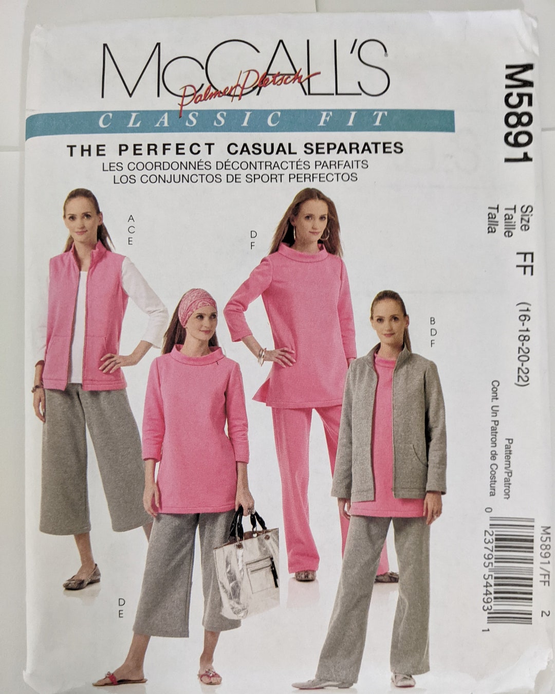 Uncut Mccalls by Palmer Pletsch Pattern #M5891 - Misses Casual ...