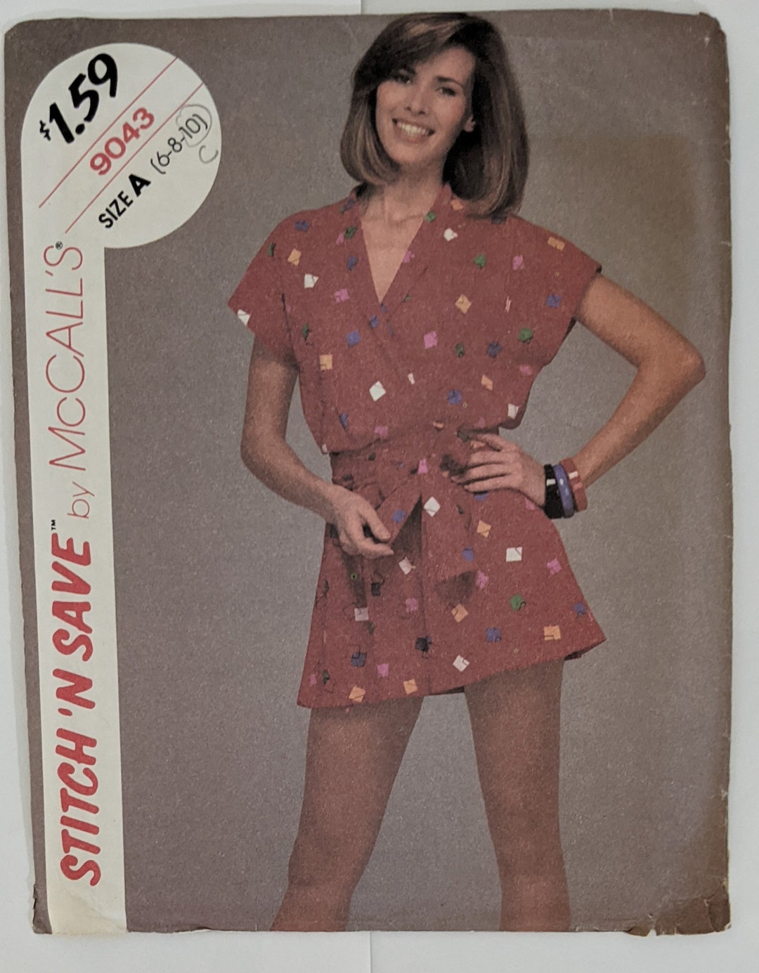 Cut Mccall's Stitch 'n Save Pattern #9043 - Misses Jumpsuit and Sash ...