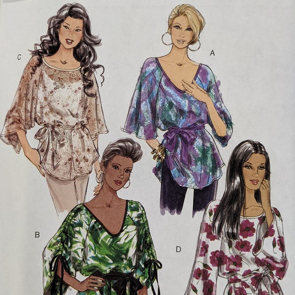 Uncut Butterick Pattern #B5355 - Misses Fast & Easy Top and Sash - Size L-XL-XXL - 2009