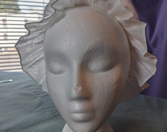 1770 - 1780 Pleated Cap (Linen)