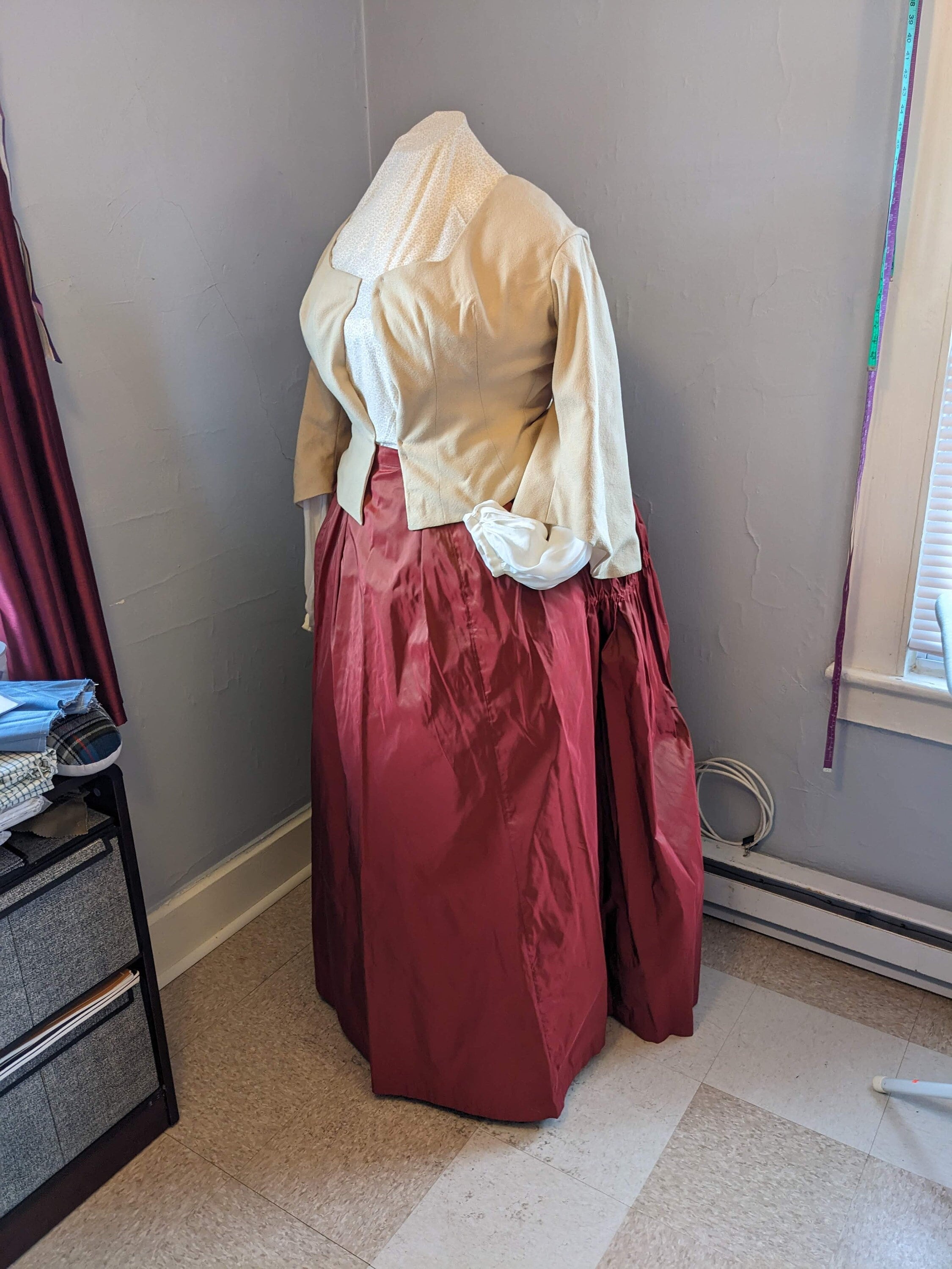 Mid-Victorian Wool/Silk Day Bodice