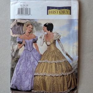 Butterick 6195 - Making History - Civil War Era / Victorian Gown, Sizes 12-14-16 UNCUT PATTERN