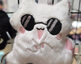 Blindfolded Sorcerer Cat Plush Keychain