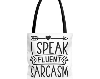 Hablo sarcasmo con fluidez Bolsa de tela