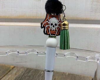 Halloween Skull Beaded Pen