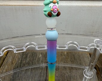 Easter Bunny Gnome Beaded Pen