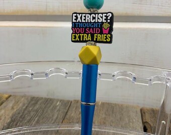 Extra Fries Beaded Pen