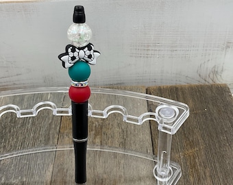 KC Soccer Bow Beaded Pen