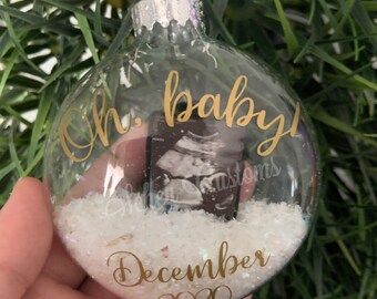baby ultrasound christmas ornament
