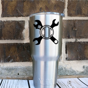 Yeti Custom Decal, Fathers Day, Tools, Guys, Yeti Rambler, Custom Decal, Monogram Decal, Personalized Yeti, Custom Yeti Cup, Monogram