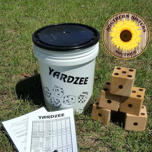 Yardzee, Lawn Game, Yard Game, Yahtzee, Family Games, Board Games, Family Fun, Picnic, Outdoor Games, Dice, Gifts For Him, Gifts For Her